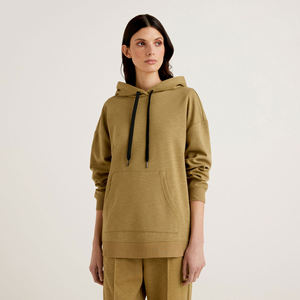 Sweats à capuche et Logo personnalisé pour femmes, broderie simple, ample, 100% coton, sweat-shirts, pantalons de survêtement pour femmes, pulls à capuche surdimensionnés - Product Image 3