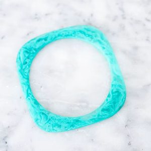 VINTAGE BOHO FASHION DESIGNER JEWELRY RESIN Geometric Bangle Gift Marble Amber Irregular Acrylic <b>Bracelet</b> for <b>Women</b> - Product Image 2