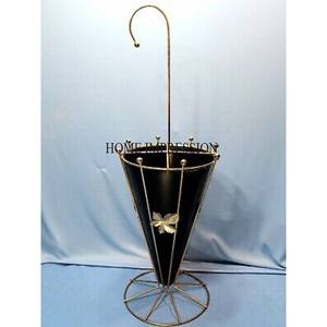 Black Color Powder Coated Heavy Duty Metal Wire Made Unique Fancy Designer <b>Umbrella</b> <b>Stand</b> And Holder From India In Best Price - Product Image 4