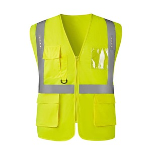 <b>Hi</b> <b>Vis</b> Reflective LED Flash <b>Running</b> Safety Vest High Visibility Polyester Traffic Security Clothing Customizable Logo Support - Product Image 3