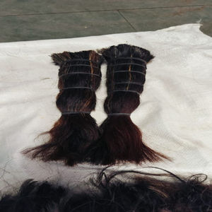 Meilleure qualité blanc/noir/mixte/gris clair vrais poils de queue de cheval simples et Double tirés Ana Mane Hair - Product Image 2