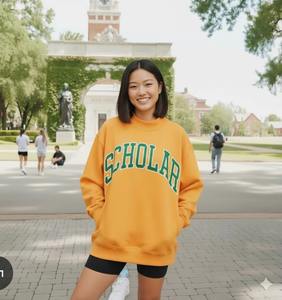 Sudadera de Mujer, Talla Grande, Cuello Alto, Estampada, con Lentejuelas, Invierno/Otoño, Felpa Suave, Algodón, Informal, Moda Urbana - Product Image 4