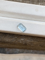 Incroyable aigue-marine naturelle de 1.19 carats, octogone, pierre de taille émeraude, pierre précieuse à facettes pour la fabrication de bijoux.
