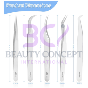 Extension de cils en acier inoxydable de qualité Highland Pince à épiler greffée Volume d'isolation antidérapant léger Utilisation facile Beauté Haute - Product Image 5