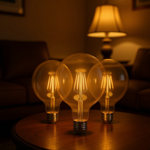 6W G125 LED Filament <b>Bulb</b> E27 Amber Tone Energy Efficient LED <b>Bulbs</b> - Product Image 3
