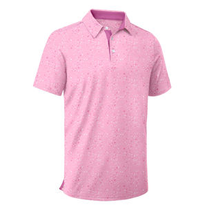 เสื้อโปโลแขนสั้นคุณภาพสูง ระบายอากาศได้ดี ดูดซับเหงื่อ แห้งเร็ว ออกแบบเรียบง่าย ไม่มีลาย  รับสกรีนโลโก้ เสื้อโปโลผู้ชายสำหรับตีกอล์ฟ - Product Image 1