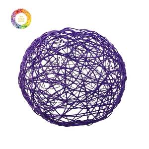 Pièce décorative en boule de rotin naturel fait à la main pour les événements de vacances ou l'affichage à la maison - Product Image 6