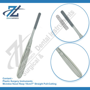 MCINDOE Râpe Nasel 18cm/7 "Droite Traction-Coupe Haute Qualité Chirurgie Plastique Base Instrument Chirurgical Fabricant Pakistan - Product Image 3