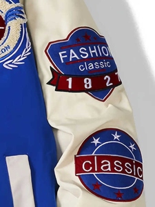 Veste d'université de haute qualité Veste d'université de baseball imprimée brodée avec écusson personnalisé pour hommes - Product Image 2