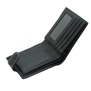 Cartera de cuero duradera personalizada, suministro directo de fábrica, superventas, carteras de cuero ligeras para hombre - Product Image 3