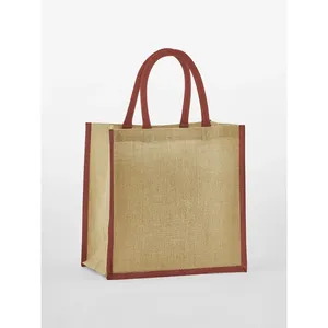 Sac fourre-tout en jute naturel amidonné, promotionnel et durable - Product Image 6