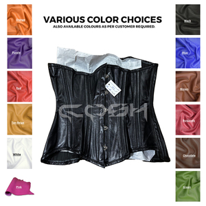 Corset fétiche en cuir noir de haute qualité pour femme, avec baleines en acier, style bustier sous-poitrine - Fournisseur - Product Image 5