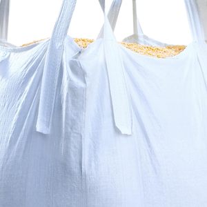 ถุงบรรจุสินค้าแบบ FIBC ขนาดหนึ่งตัน แบบดัฟเฟิลท็อป ฐานแบน สายรัดแบบดับเบิ้ลสเตวีโดร  วัสดุพลาสติกป้องกันไฟฟ้าสถิต - Product Image 6