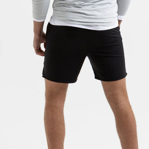 Customized <b>Men's</b> Black Athletic <b>Shorts</b> Quick Dry Gym Sports Wear with Solid Pattern Digital Printing <b>Knee</b> <b>Length</b> Made Polyester - Product Image 2