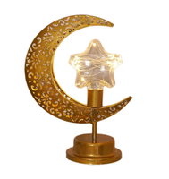Gold Moon Star Metall Handwerk Muslim Home Decor Party Dekorationen Eid Mubarak Ramadan Tisch dekoration