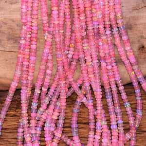 Cuentas Rondelle lisas de ópalo etíope Rosa Natural 3mm 5mm AAA hilo de piedras preciosas fabricación de joyas tendencia al por mayor 2025 - Product Image 3