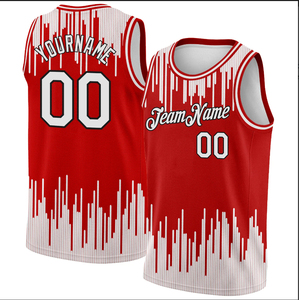 Ensemble de basket-ball unisexe personnalisé maillot double face noir rouge vêtements de sport respirants à sublimation maillot pour enfants de taille Plus à vendre - Product Image 3
