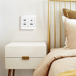 <span class=keywords><strong>Enchufe</strong></span> de Pared Universal Estándar con <span class=keywords><strong>Doble</strong></span> USB y USB Plus Tipo-C, Tipo 86*86, <span class=keywords><strong>Enchufe</strong></span> Eléctrico de Fábrica, Precio al por Mayor - Product Image 3