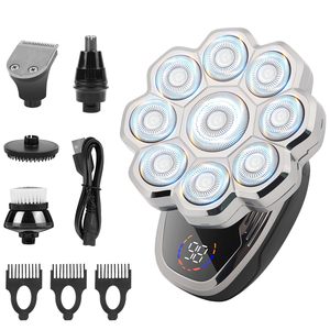 Recortadora de Barba Eléctrica Recargable para Hombre, Resistente al Agua (Uso en Seco y Húmedo), Afeitadora para Cabezas Calvas, IPX7, Kit de Cuidado Personal MTI-Head, Pantalla Digital - Product Image 1