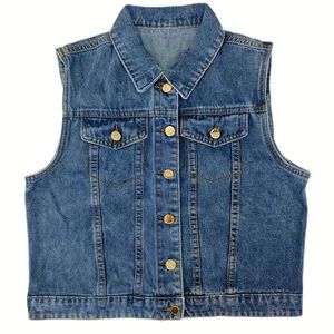 Gilet en jean pour hommes et femmes modernes décontracté Vintage élégant Denim gilet garde-robe essentiel en détresse sans effort Cool Style - Product Image 6