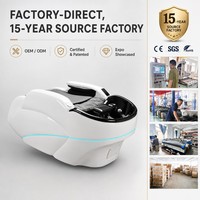 Chaise de lavage de cheveux électrique à vapeur avec dôme, générateur de vapeur, équipement de massage pour salon