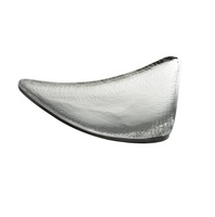 Großhandel Dekor Metalltray Edelstahl individuell handgefertigte Zubehör Küche runde Form silberbeschichtet für Kaffee und Obst