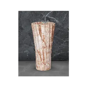 Factory Direct Ashirwad Ceramics Model 311 Stylish Glossy Designer Hand Wash <b>Basin</b> Pedestal Custom Logo Oval Shape Bathrooms - Product Image 1