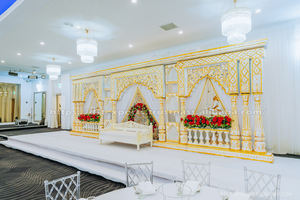 Luxury White <b>Gold</b> Wedding <b>Backdrop</b> Frames Elegant Detachable Customizable Event Decor Frame Panels Factory Price for USA - Product Image 5