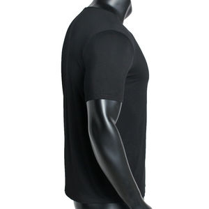 เสื้อยืดสำหรับผู้ชายเสื้อยืดผ้าโพลีเอสเตอร์สีเทาแบบลำลองทรงสลิมฟิตโลโก้ออกแบบได้ตามที่ต้องการ - Product Image 4