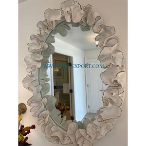 Miroir mural suspendu moderne en laiton rustique antique fabriqué à la main Restaurant et miroir mural décoratif de chambre à coucher intérieure de luxe pour la maison - Product Image 2