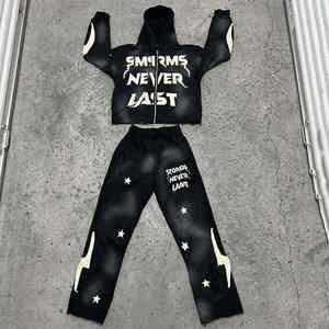 Survêtement unisexe d'hiver de qualité supérieure deux pièces ensemble de survêtement de jogging en polaire personnalisé tenue de sport à logo personnalisé - Product Image 3