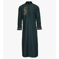 Abaya Islamique Marocaine en Gros pour Hommes Grande Taille Respirante Séchage Rapide Thermique Hiver Unie Décontractée Style Urbain Arabe Musulman