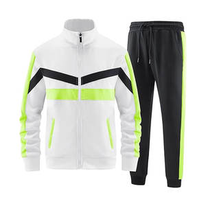 Ensemble de survêtement de sport pour homme de luxe, léger, coupe-vent, personnalisé, pour la course en plein air, avec fermeture éclair intégrale, respirant, deux pièces - Product Image 1