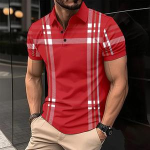 Chemise POLO rayée pour hommes la plus vendue de l'été, T-shirt pour hommes, confort décontracté, haut pour hommes de style urbain, le cadeau parfait pour les hommes - Product Image 6