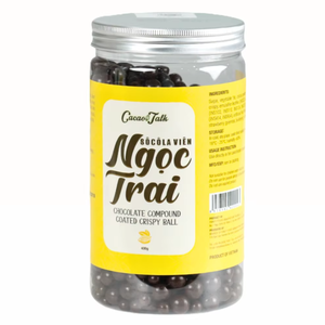 Proveedor de Exportación de Vietnam, OEM/ODM, Bolas Crujientes de Chocolate Negro Sólido HALAL, Decoración de Pasteles de Cacao, Empaque Personalizado, Venta al por Mayor - Product Image 1