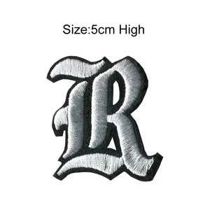 Patchs de broderie 3D 2D personnalisés Logo fer sur caoutchouc patchs PVC échantillon gratuit de haute qualité de patch alphabet en chenille brodé - Product Image 2