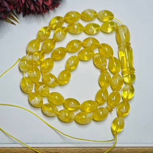 ลูกประคำอำพันสีเหลืองและสีขาว, อัมพันมิสบาฮ์, 39 เม็ด - Product Image 1