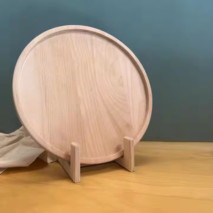 Plato decorativo y para servir de madera natural, ecológico y abastecido para fiestas elegantes de glowin fashion - Product Image 3