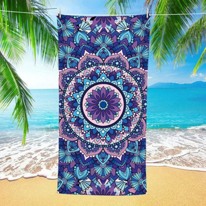 Toalla de playa de piscina de algodón 100% de lujo de Venta caliente diseño personalizado de secado rápido a cuadros impresos de alta calidad mejores fabricantes al por mayor - Product Image 2