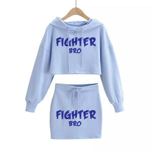 Ensembles décontractés 2 pièces de haute qualité pour femmes sweat à capuche court col en V survêtement short de sport ensembles courts sweat à capuche court col en V de haute qualité pour femmes - Product Image 3