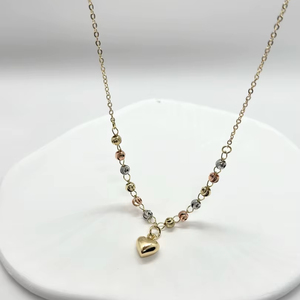 Summer Essential Moonriver Simple Style Fashion Collier ras du cou pour les femmes Chaîne de perles de cuivre à la mode - Product Image 1