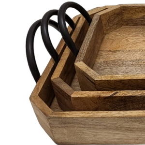 Vente chaude 2023 En Bois Acacia Cuisine Plateau De Service Meilleure Qualité Dîner Plateau De Service Plateau En Bois Au Prix De Gros - Product Image 3
