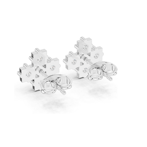 Boucles d'oreilles en diamant cultivé en laboratoire pour femmes, poids total 0,52 carat, clarté VVS-VS EF, or 18 carats, 14 carats, 10 carats et argent 925 - Product Image 5