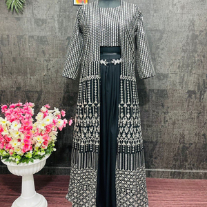ชุดงานเย็บปักถักร้อยโคติขนาดใหญ่ออกแบบใหม่กับ lehengas - Product Image 1