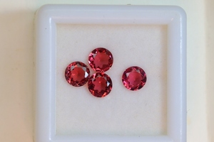 Turmalina Rosa natural 3mm a 5mm Forma redonda Turmalina facetada Piedra de color rosa Turmalina mágica Piedra suelta - Product Image 2