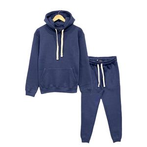 Ensemble de survêtements bleus en gros pour hommes, en molleton respirant, à prix réduit 2026 - Product Image 2