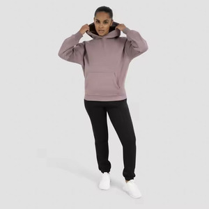 Femmes automne hiver surdimensionné polaire pull vêtements d'extérieur décontractés à capuche imprimé lavé Technique grande taille sweat à capuche uni - Product Image 4