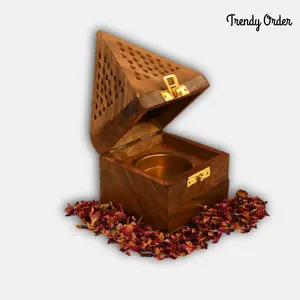 Support Loban Dhoop en bois en forme de pyramide, boîte Dhoop - Product Image 5