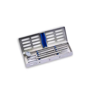 3 PECS Dental Hygiene Kit Sterilization Cassette <b>Small</b> Mouth <b>Mirror</b> Dental Pick Dental Tweezer - Product Image 1