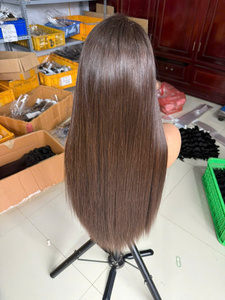 Frontal <b>Lace</b> <b>Wig</b>, Cuticle Aligned Virgin Raw <b>Wig</b>, Unprocessed 100% Human Hair <b>Wig</b> - Product Image 6